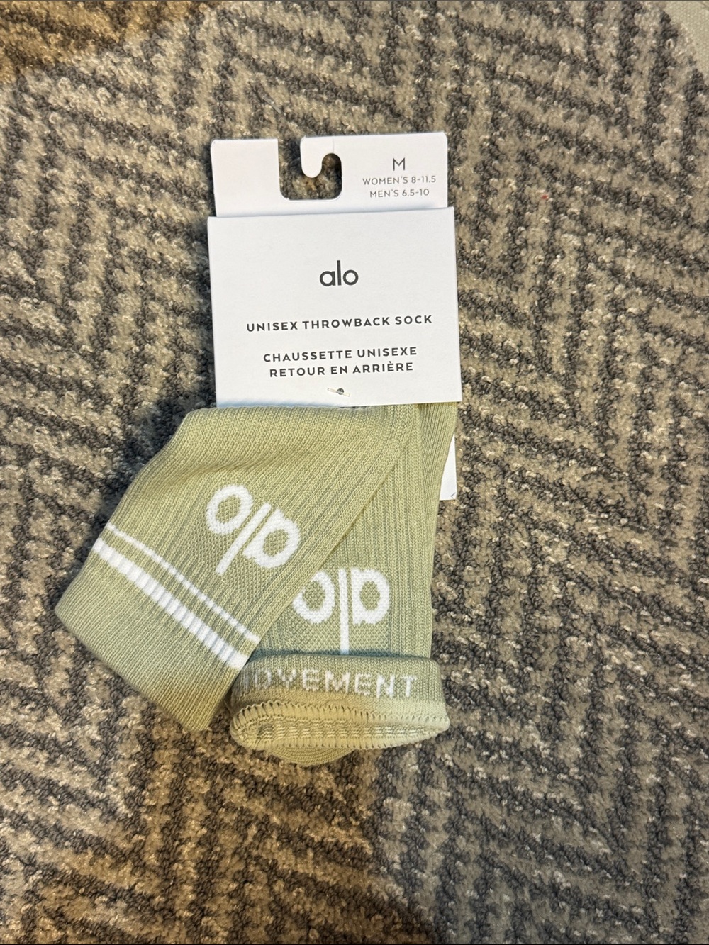 ALO Yoga Unisex Throwback Sock - willow